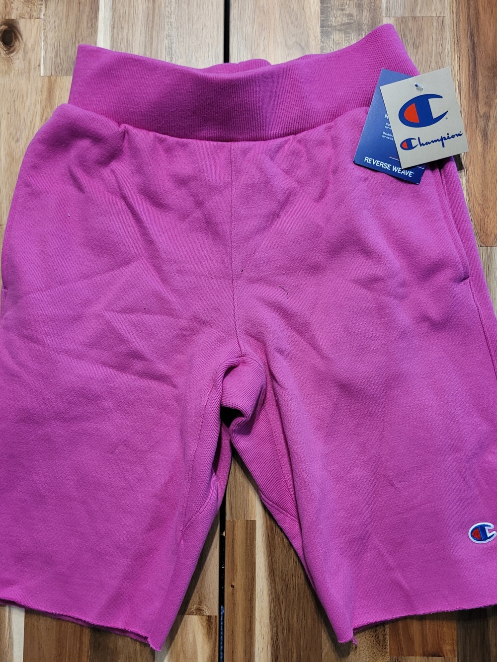 Womens Champion Hot Pink Fleece Shorts
